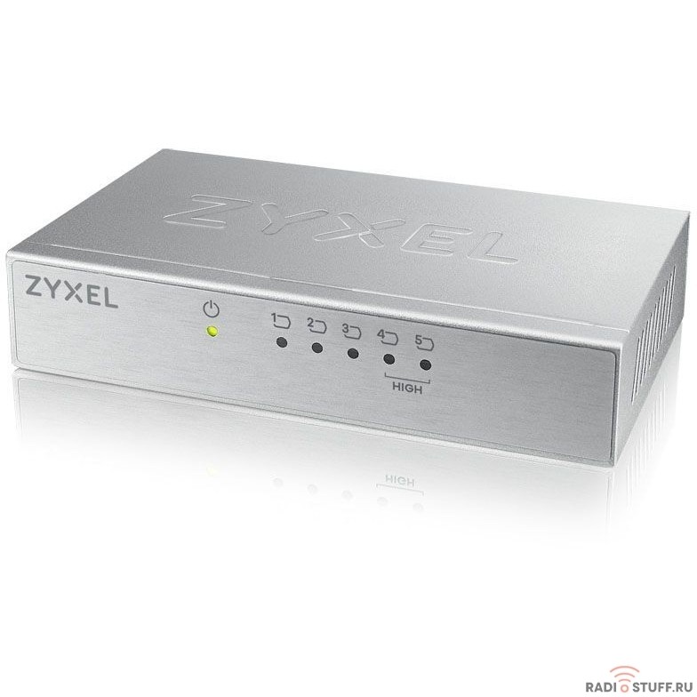 ZYXEL ES-105AV3-EU0101F Коммутатор ES-105A v3, 5 портов 100 Мбит/с, настольный, металлический корпус