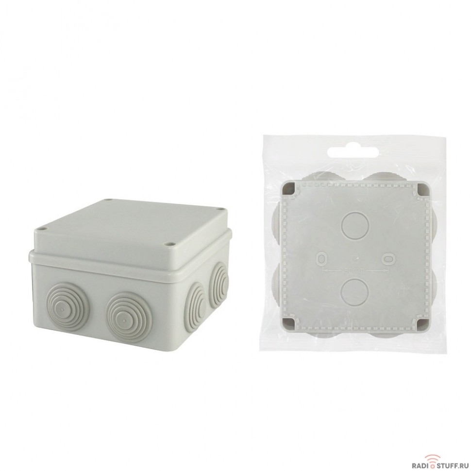 TDM SQ1401-0114 Распаячная коробка ОП 110х110х70мм, крышка на винтах, IP55, 8вх. 